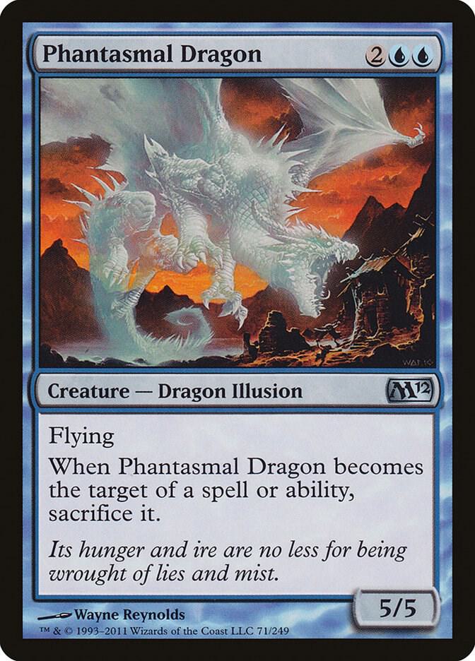 Phantasmal Dragon 71 card from Magic 2012 (M12)