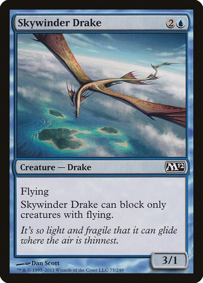 Skywinder Drake 75 card from Magic 2012 (M12)