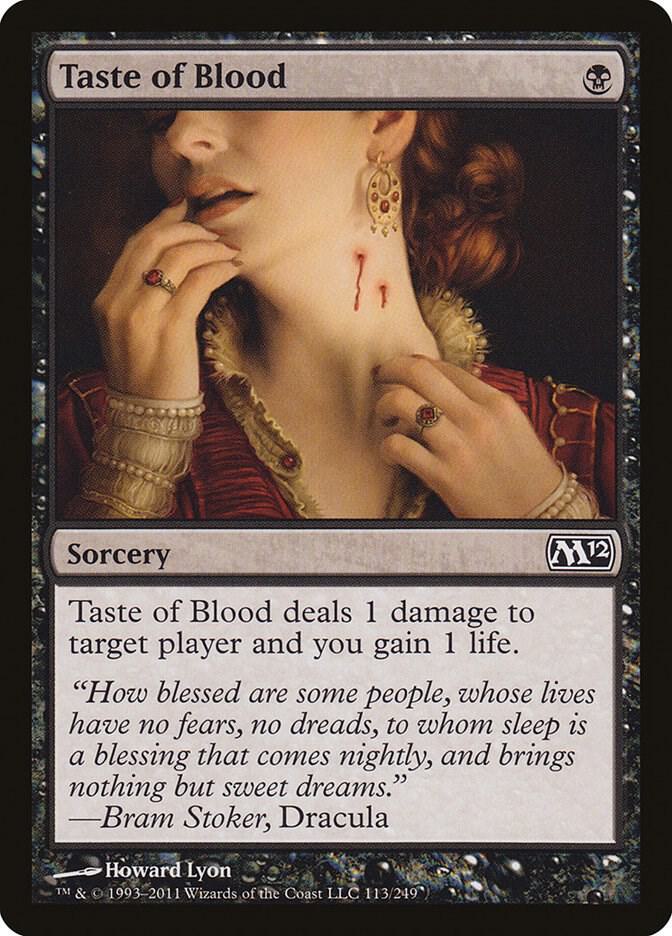 Taste of Blood 113 card from Magic 2012 (M12)