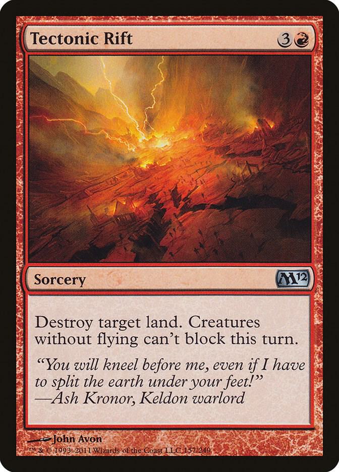 Tectonic Rift 157 card from Magic 2012 (M12)