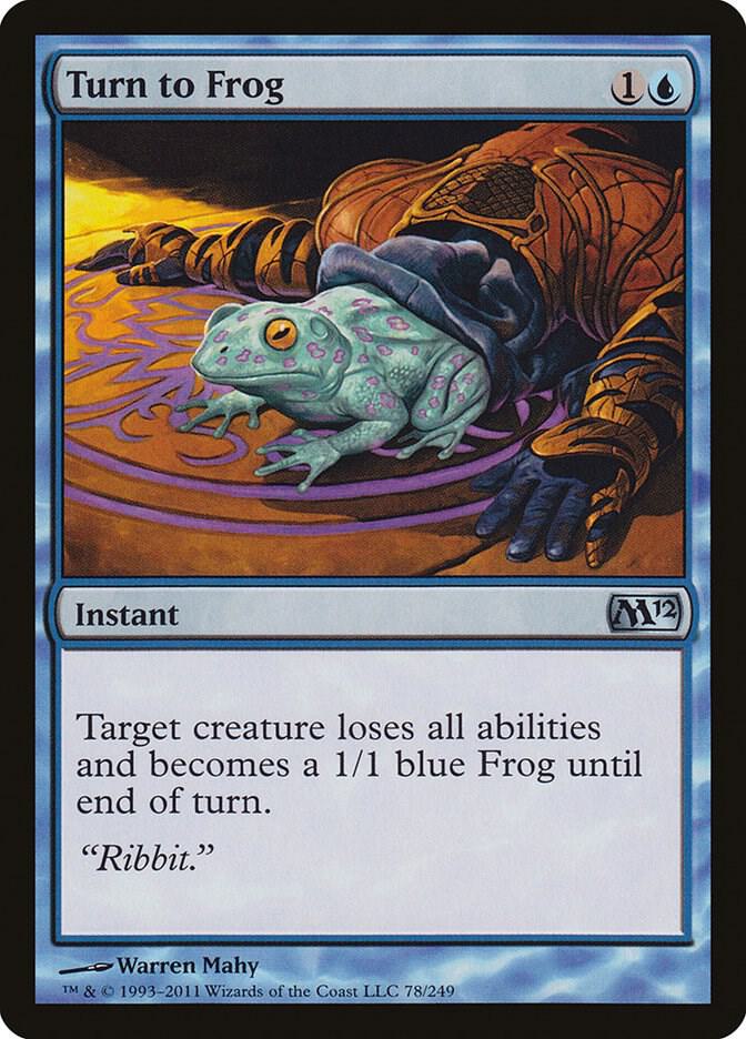 Turn to Frog 78 card from Magic 2012 (M12)