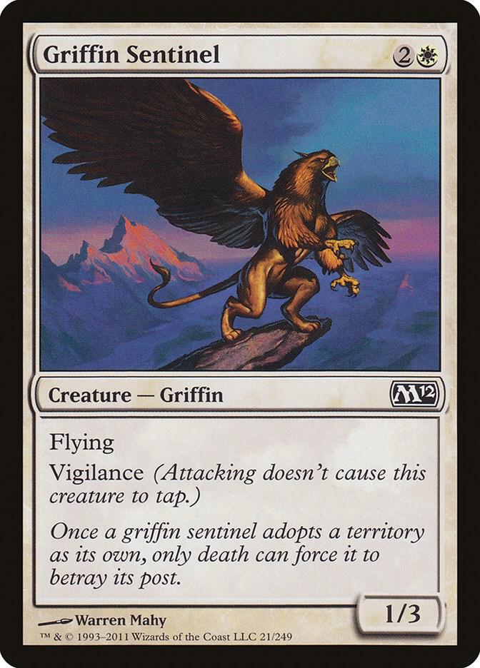 Griffin Sentinel 21 card from Magic 2012 (M12)