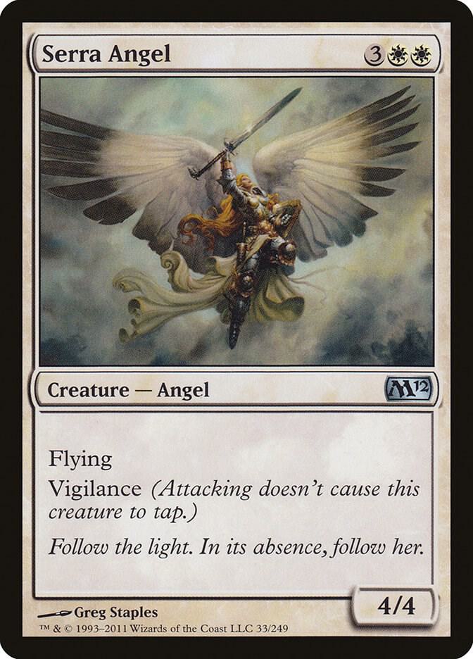 Serra Angel 33 card from Magic 2012 (M12)