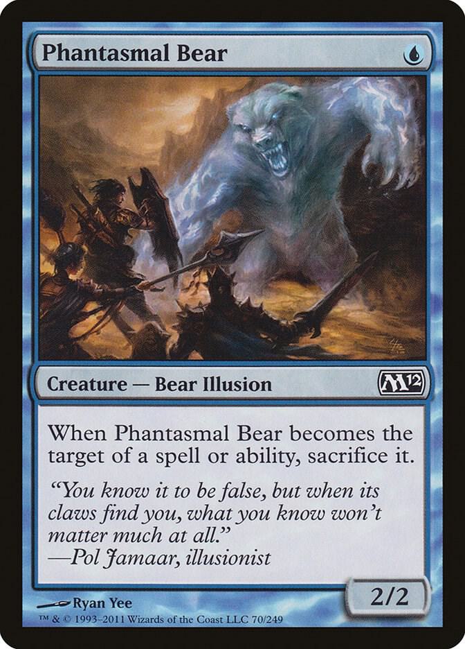 Phantasmal Bear 70 card from Magic 2012 (M12)