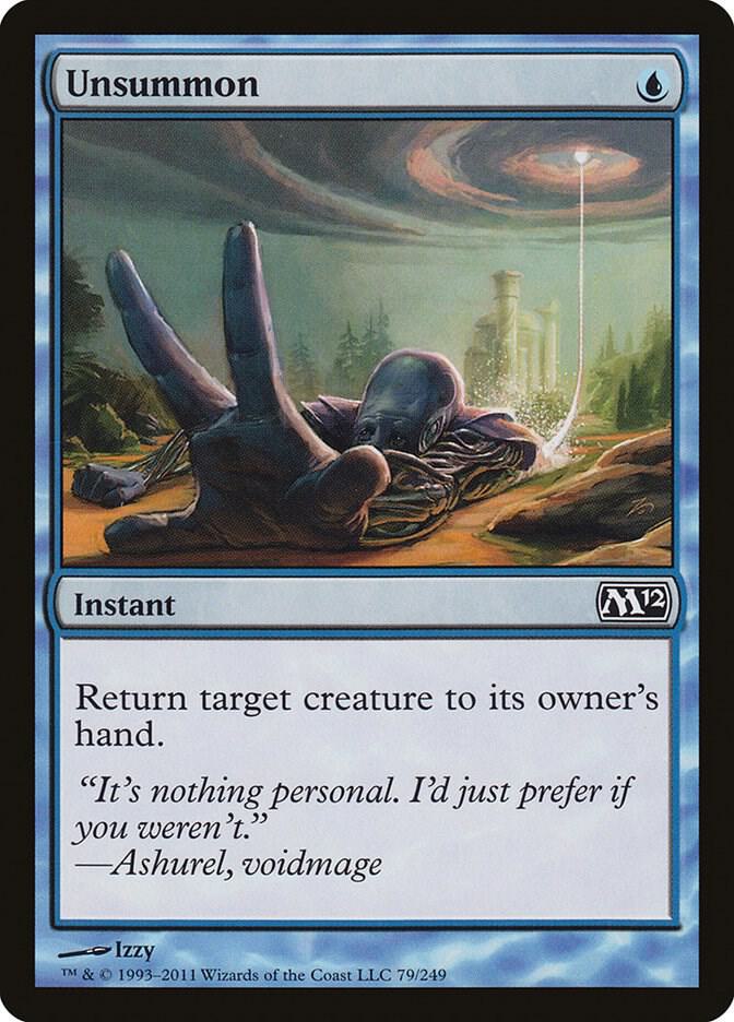 Unsummon 79 card from Magic 2012 (M12)