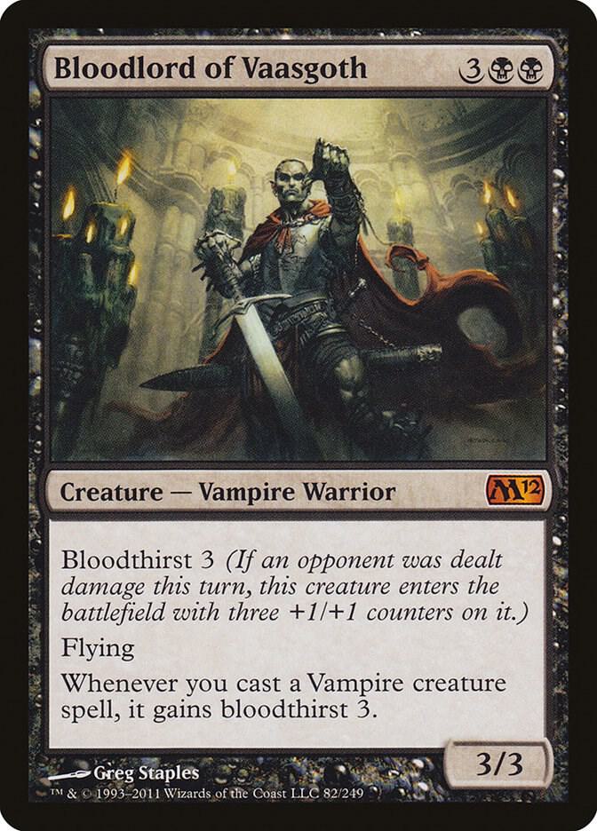 Bloodlord of Vaasgoth 82 card from Magic 2012 (M12)