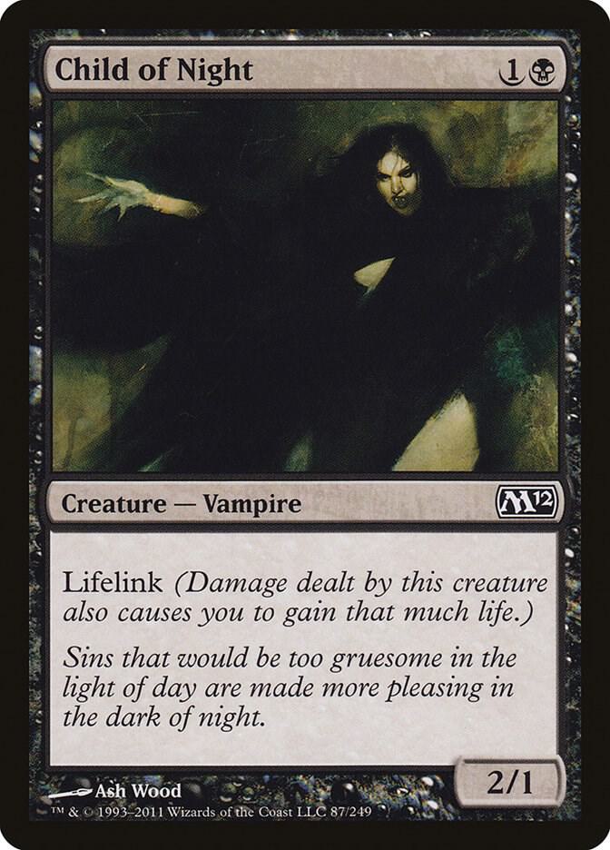Child of Night 87 card from Magic 2012 (M12)