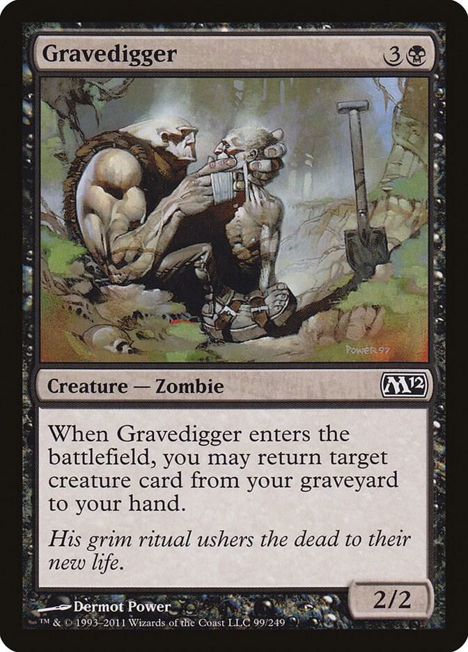 Gravedigger 99 card from Magic 2012 (M12)