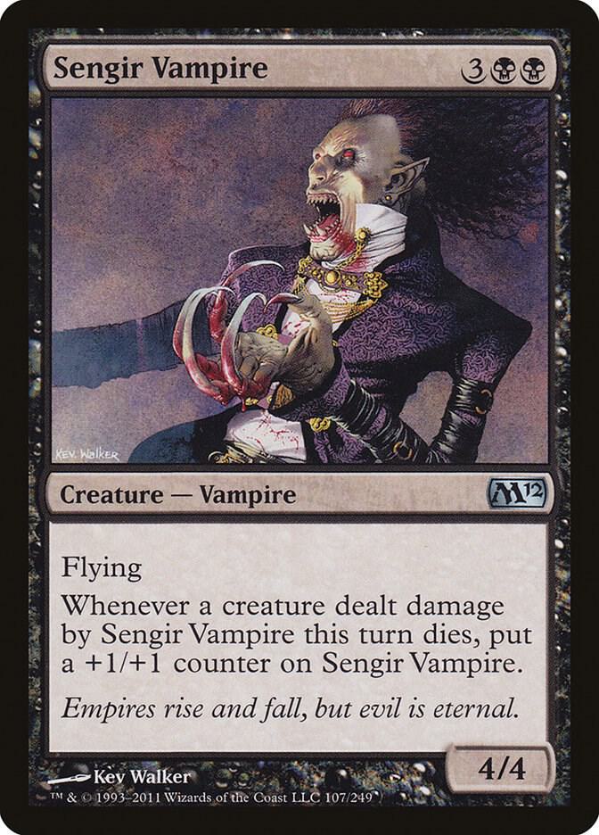 Sengir Vampire 107 card from Magic 2012 (M12)