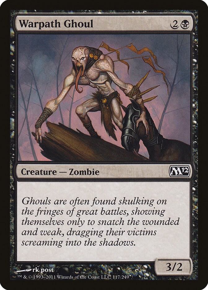 Warpath Ghoul 117 card from Magic 2012 (M12)