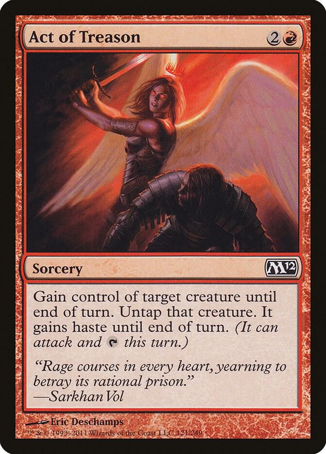 Act of Treason 121 card from Magic 2012 (M12)