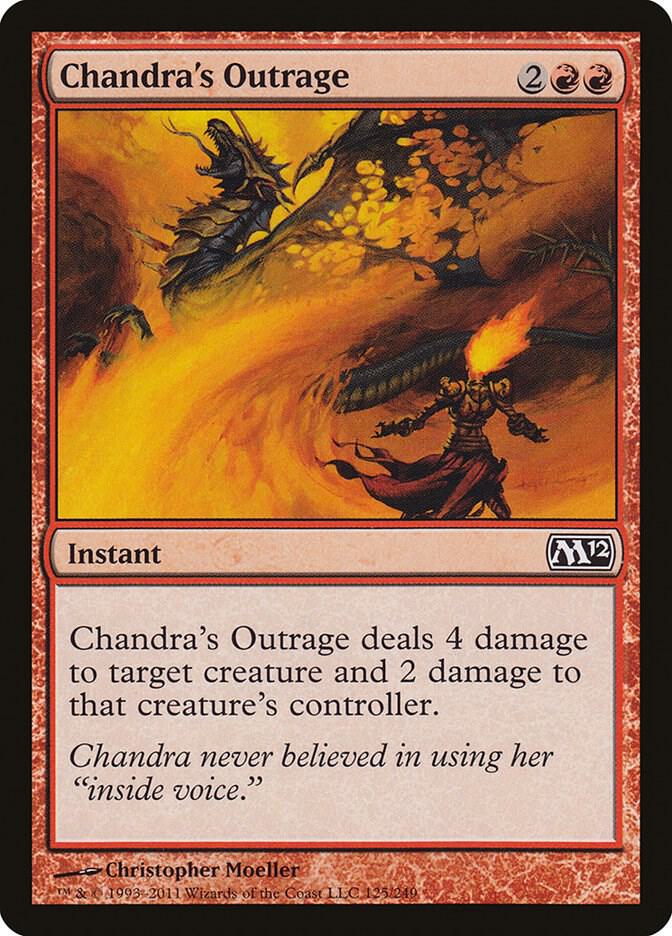 Chandra's Outrage 125 card from Magic 2012 (M12)