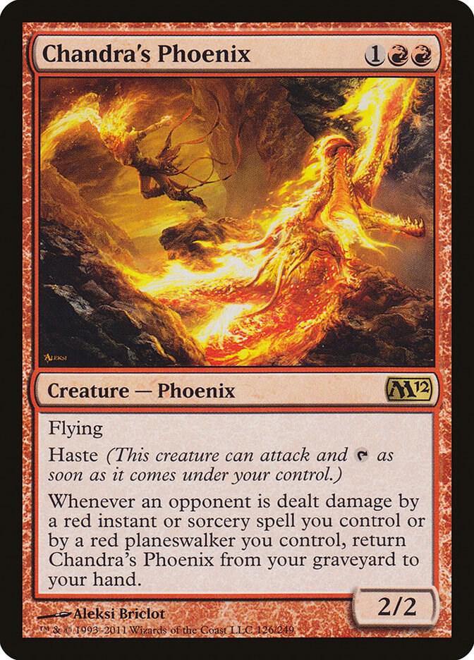 Chandra's Phoenix 126 card from Magic 2012 (M12)