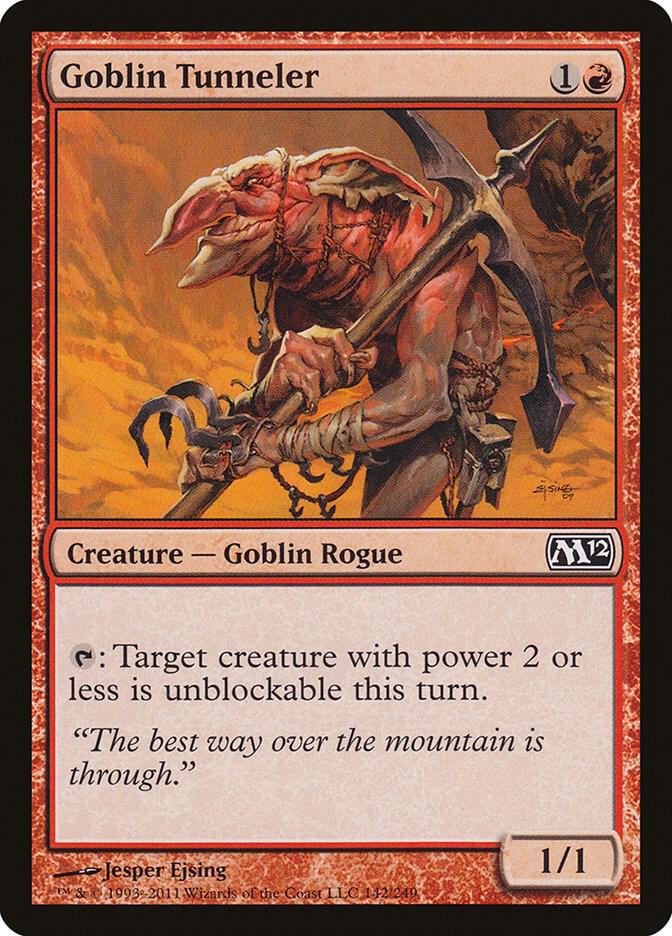 Goblin Tunneler 142 card from Magic 2012 (M12)