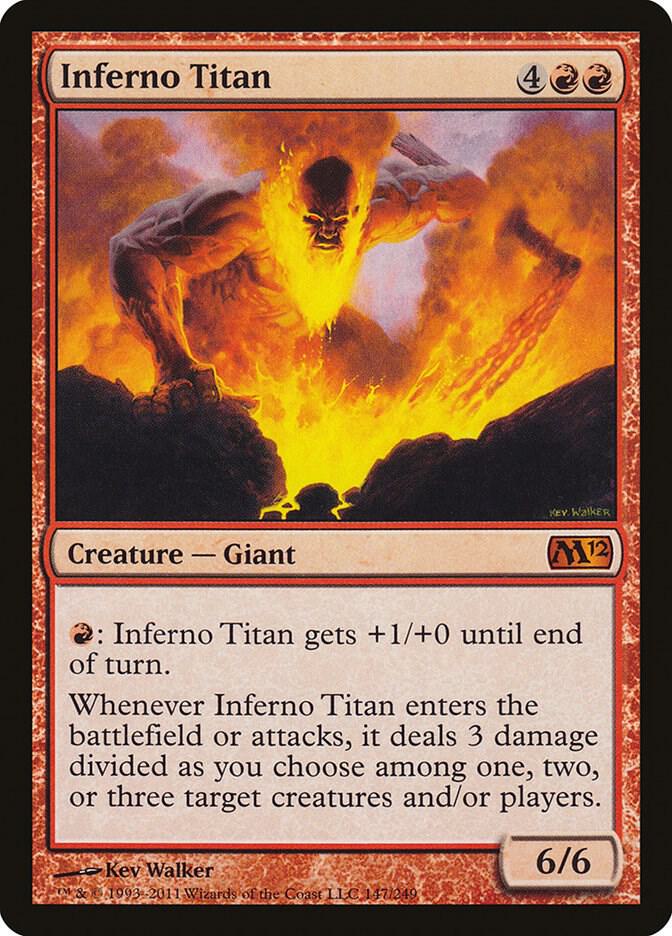 Inferno Titan 147 card from Magic 2012 (M12)