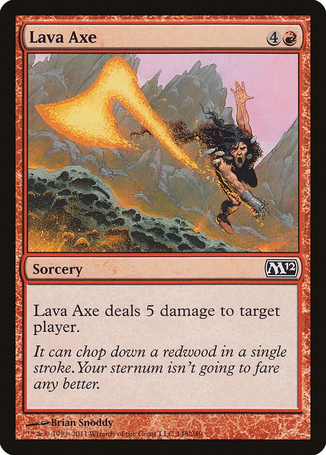 Lava Axe 148 card from Magic 2012 (M12)