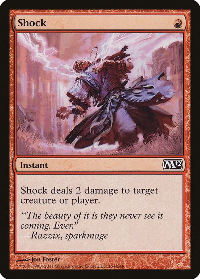 Shock 154 card from Magic 2012 (M12)
