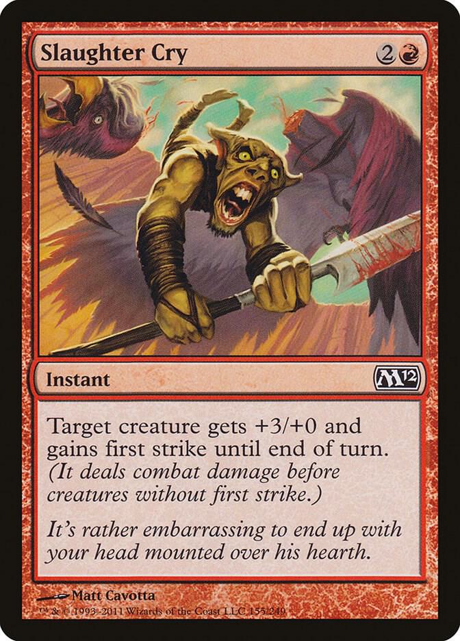 Slaughter Cry 155 card from Magic 2012 (M12)
