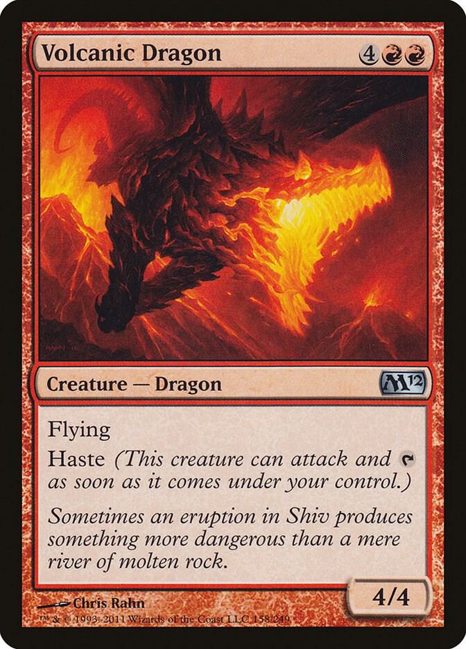 Volcanic Dragon 158 card from Magic 2012 (M12)