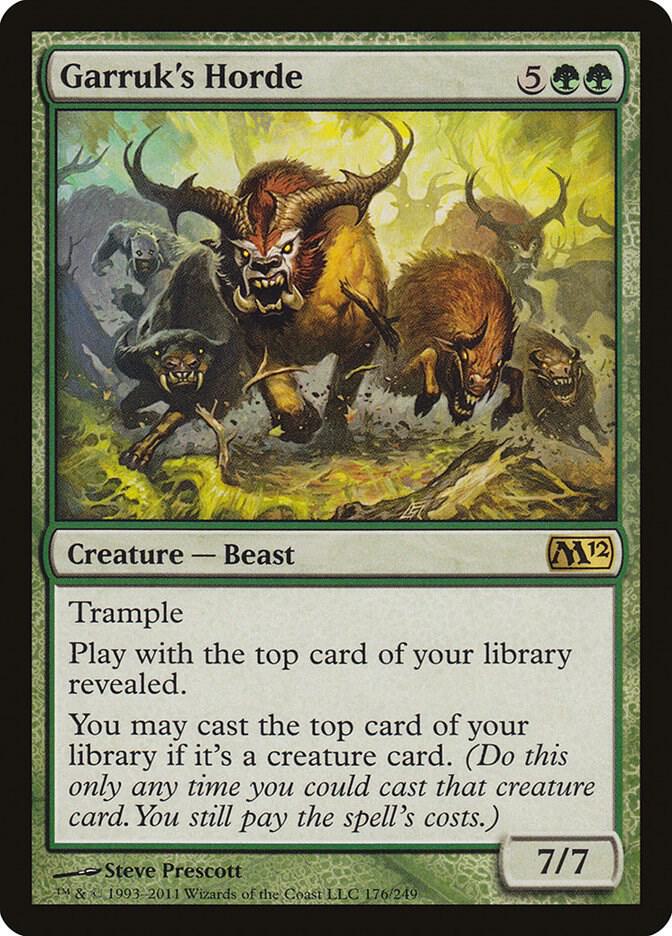 Garruk's Horde 176 card from Magic 2012 (M12)
