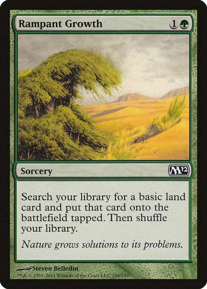 Rampant Growth 190 card from Magic 2012 (M12)