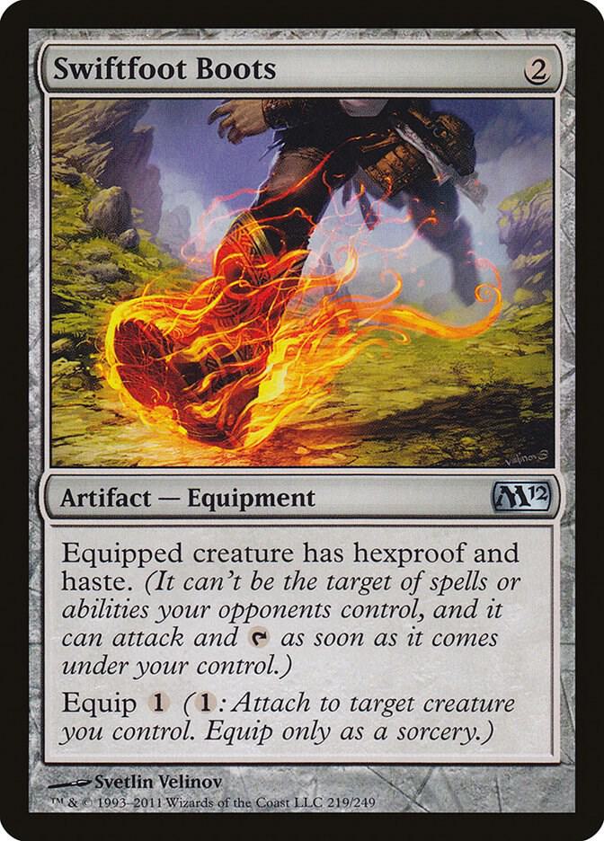 Swiftfoot Boots 219 card from Magic 2012 (M12)
