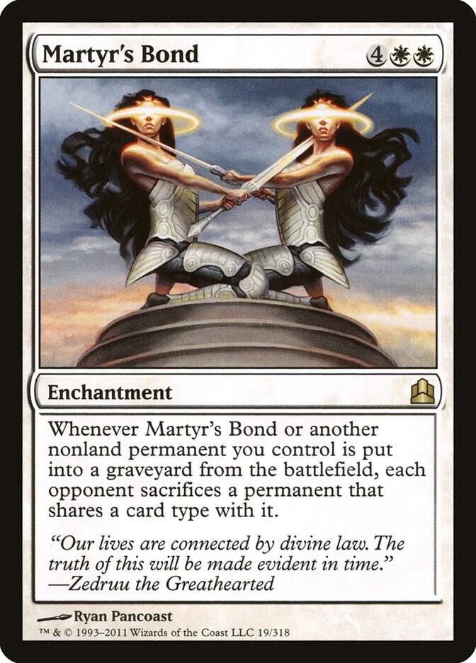 Martyr's Bond 19 card from Commander