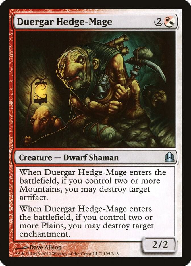 Duergar Hedge-Mage 195 card from Commander
