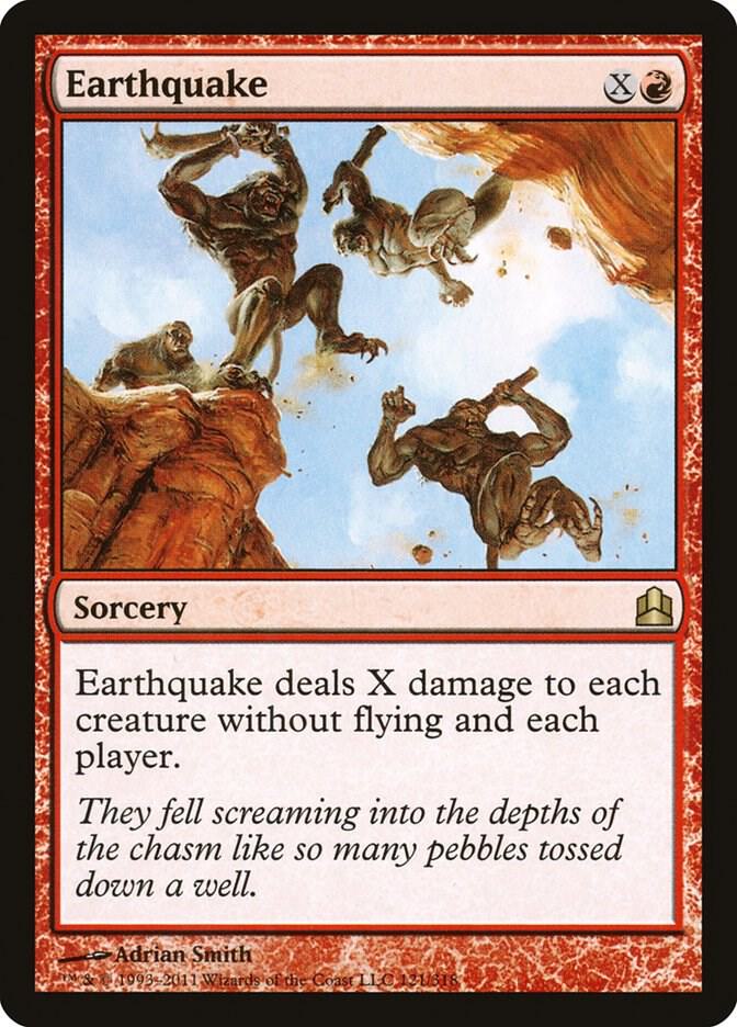 Earthquake 121 card from Commander