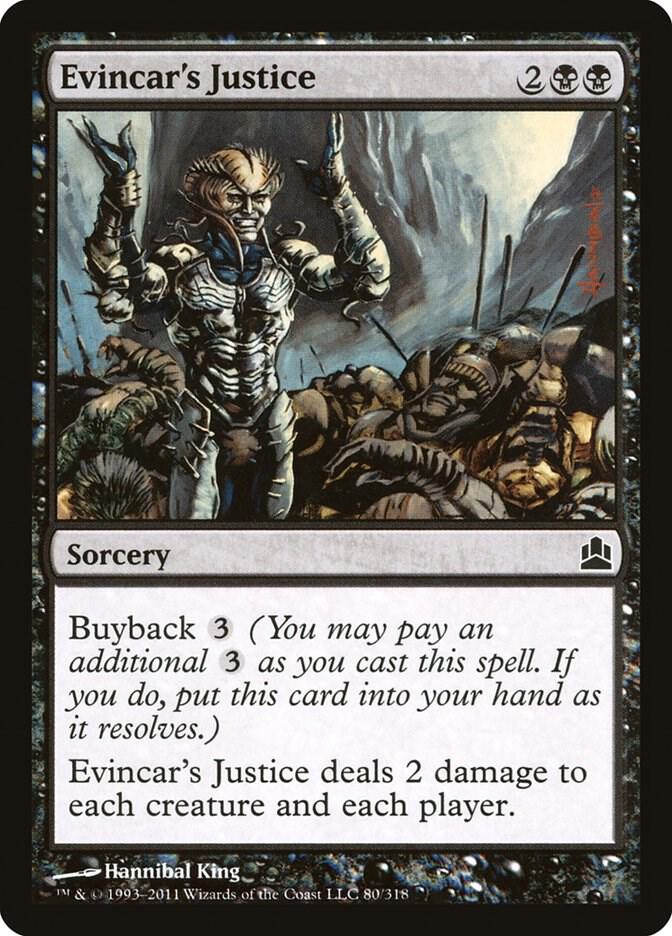 Evincar's Justice 80 card from Commander