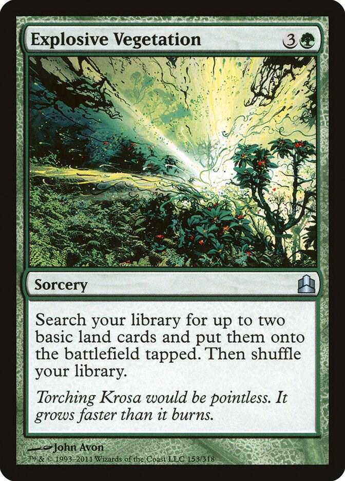 Explosive Vegetation 153 card from Commander