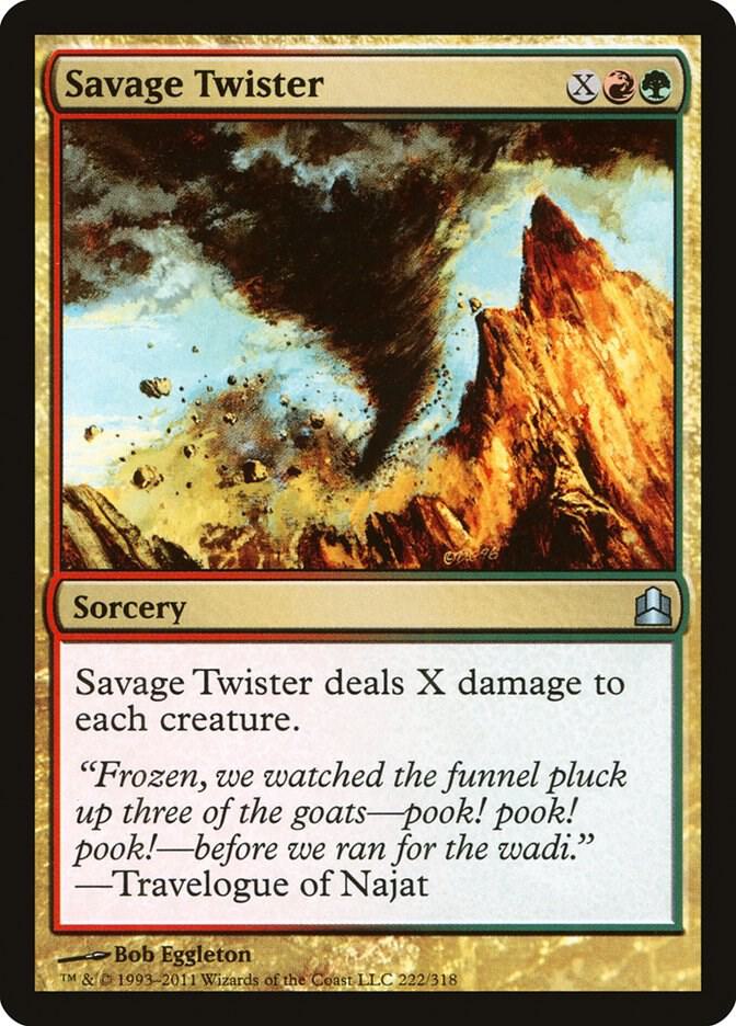 Savage Twister 222 card from Commander