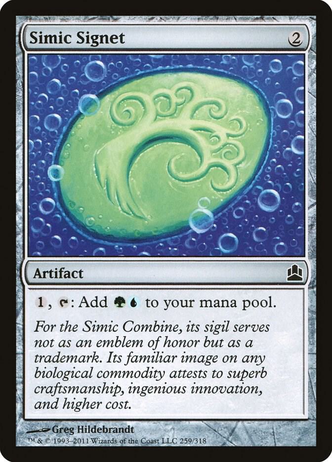 Simic Signet 259 card from Commander