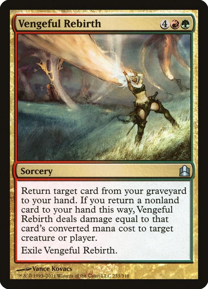 Vengeful Rebirth card from Commander