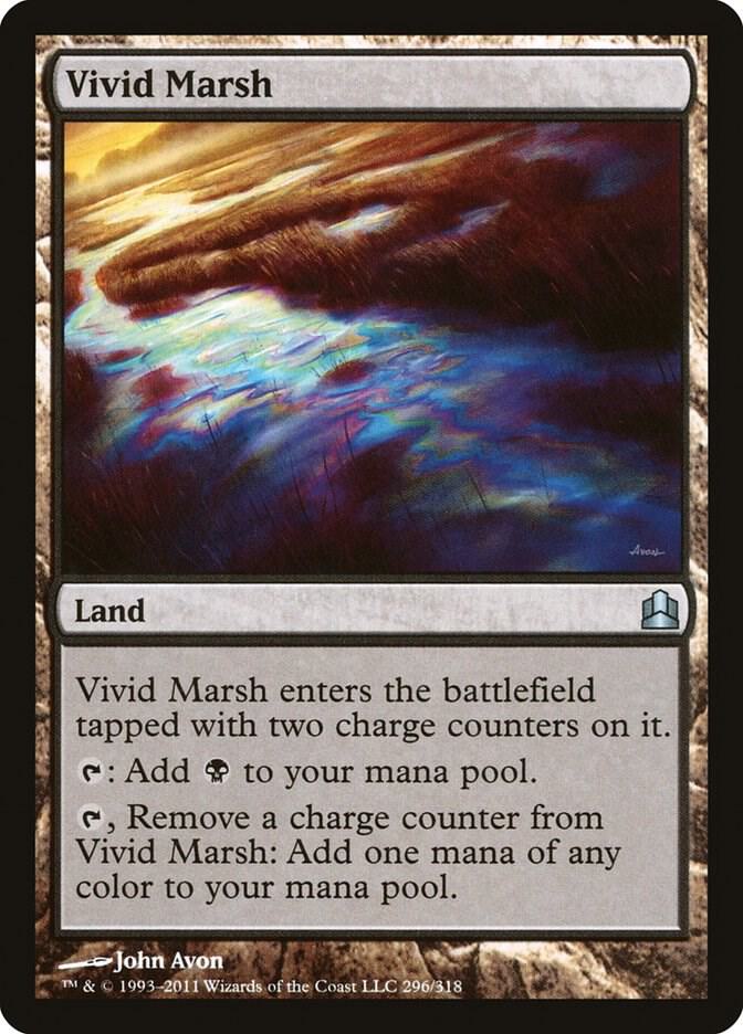 Vivid Marsh 296 card from Commander