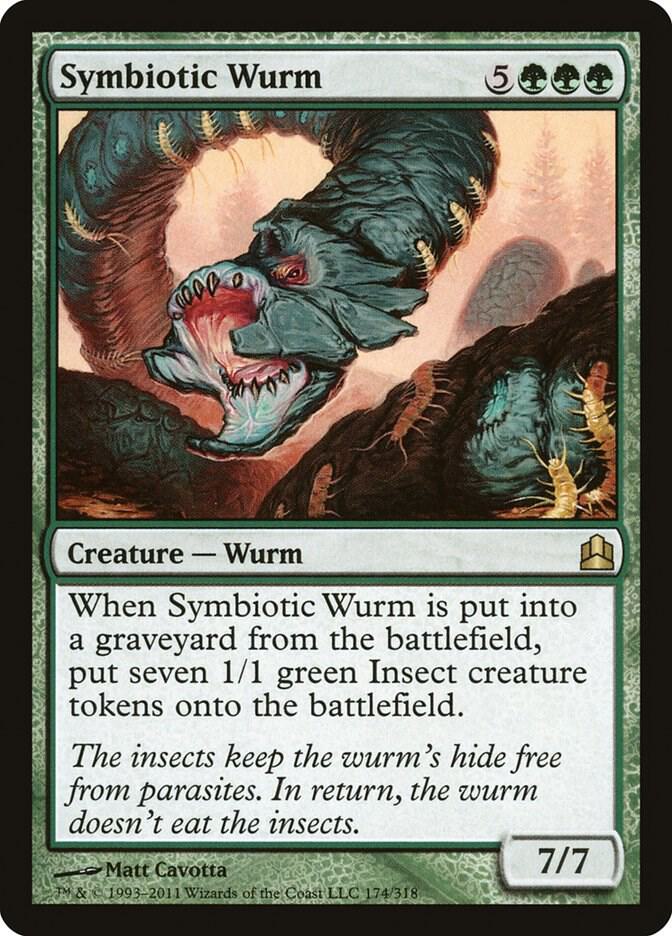 Symbiotic Wurm 174 card from Commander