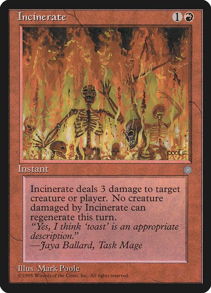 Incinerate 194 card from Ice Age