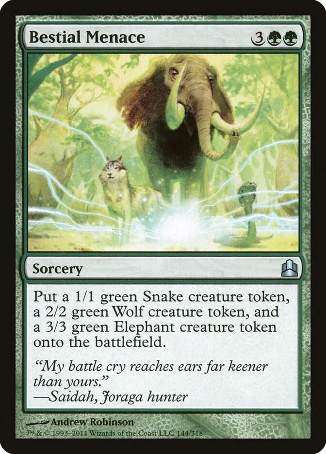 Bestial Menace 144 card from Commander