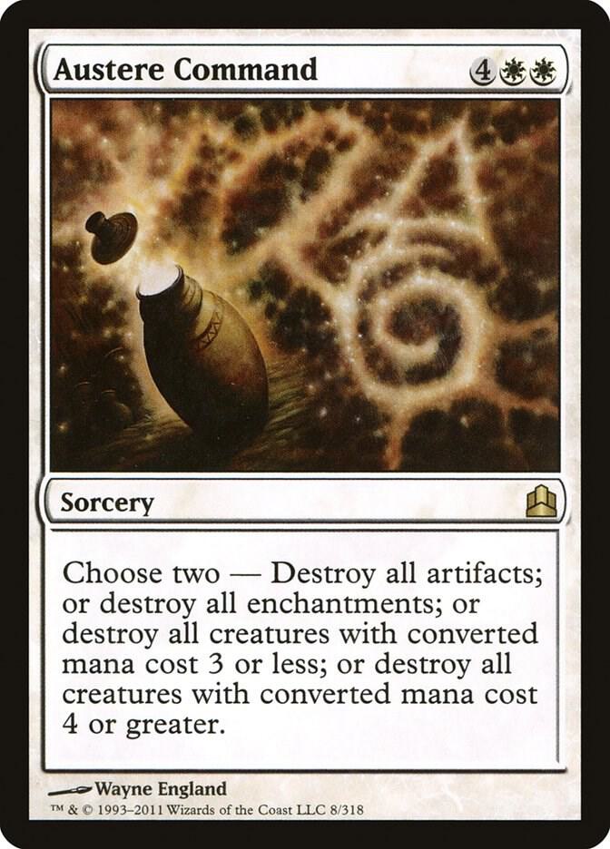 Austere Command 8 card from Commander