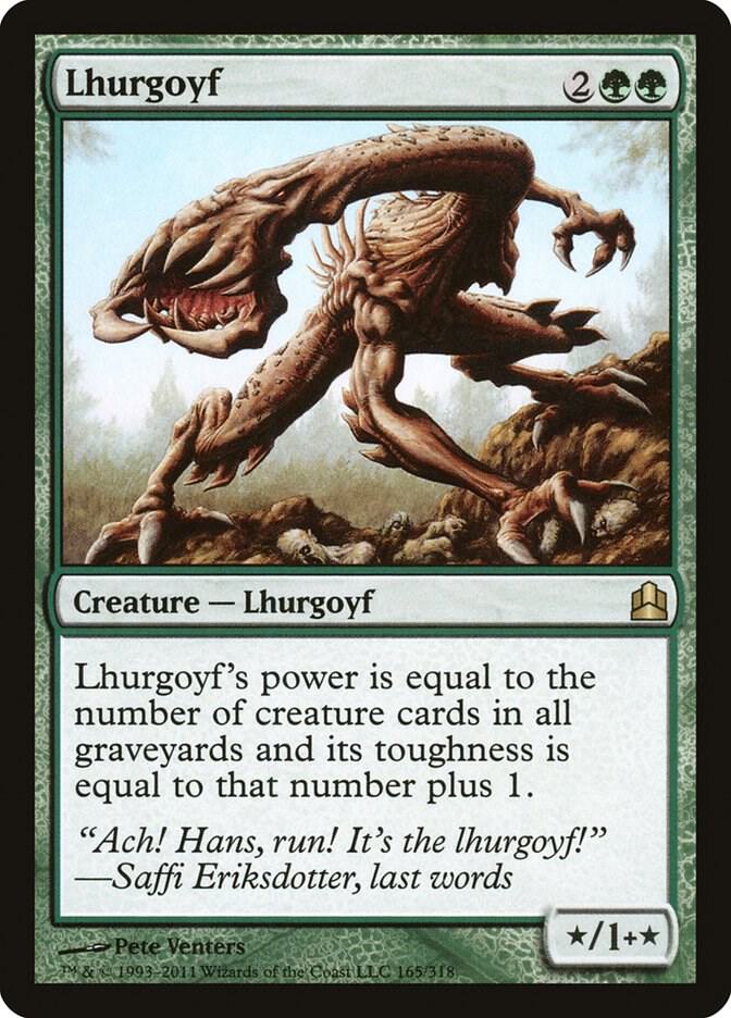 Lhurgoyf 165 card from Commander