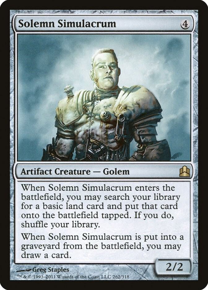 Solemn Simulacrum 262 card from Commander