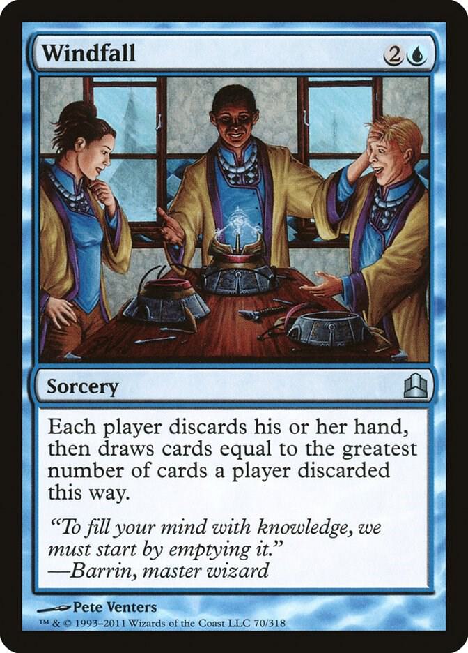 Windfall 70 card from Commander