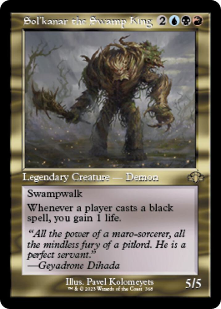 Sol'kanar the Swamp King (Retro Frame) 368 card from Dominaria Remastered