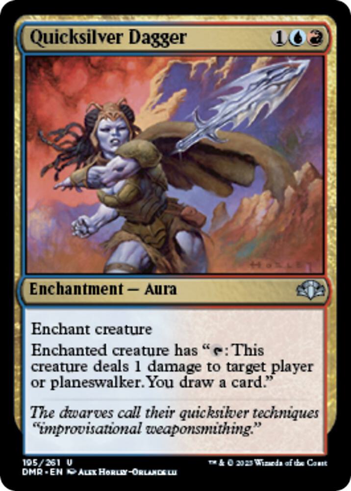 Quicksilver Dagger 195 card from Dominaria Remastered