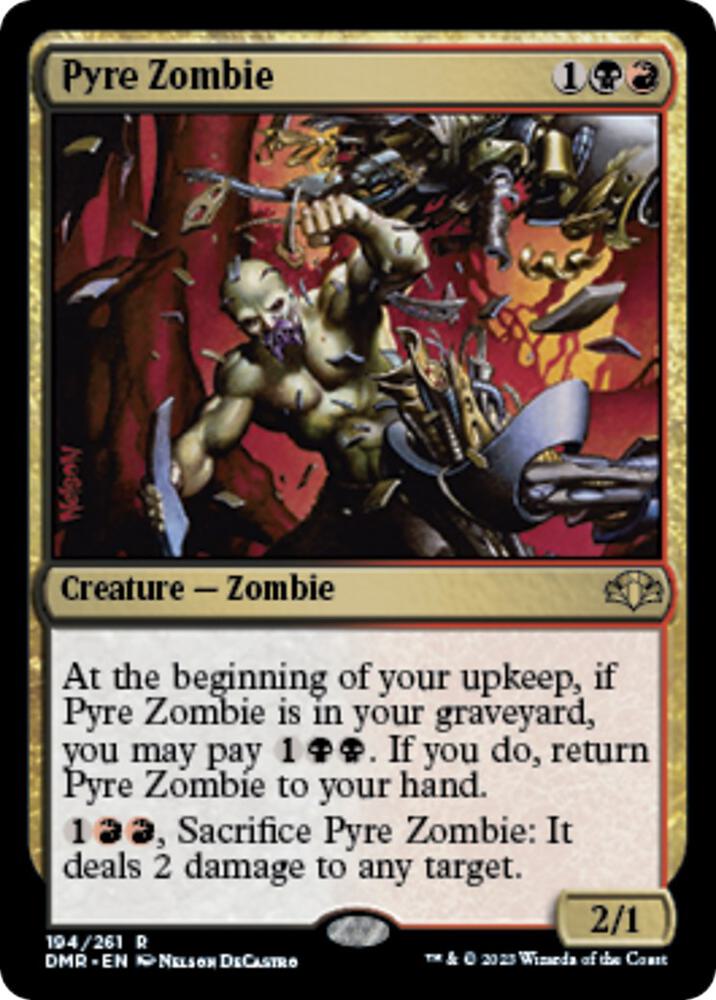 Pyre Zombie 194 card from Dominaria Remastered