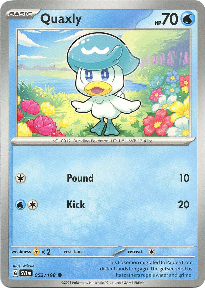 Quaxly 052/198 card from SV01: Scarlet & Violet Base Set