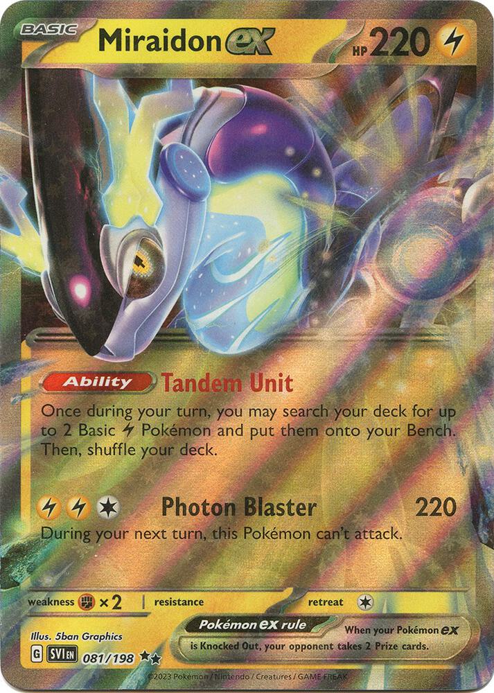 Miraidon ex 081/198 card from SV01: Scarlet & Violet Base Set