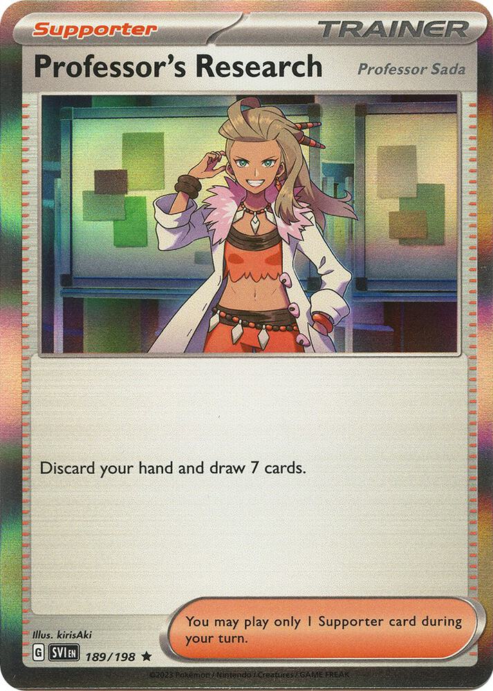 Professor's Research 189/198 card from SV01: Scarlet & Violet Base Set