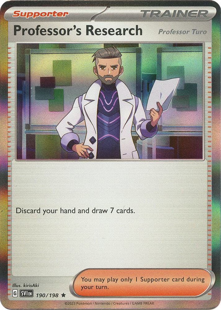 Professor's Research 190/198 card from SV01: Scarlet & Violet Base Set