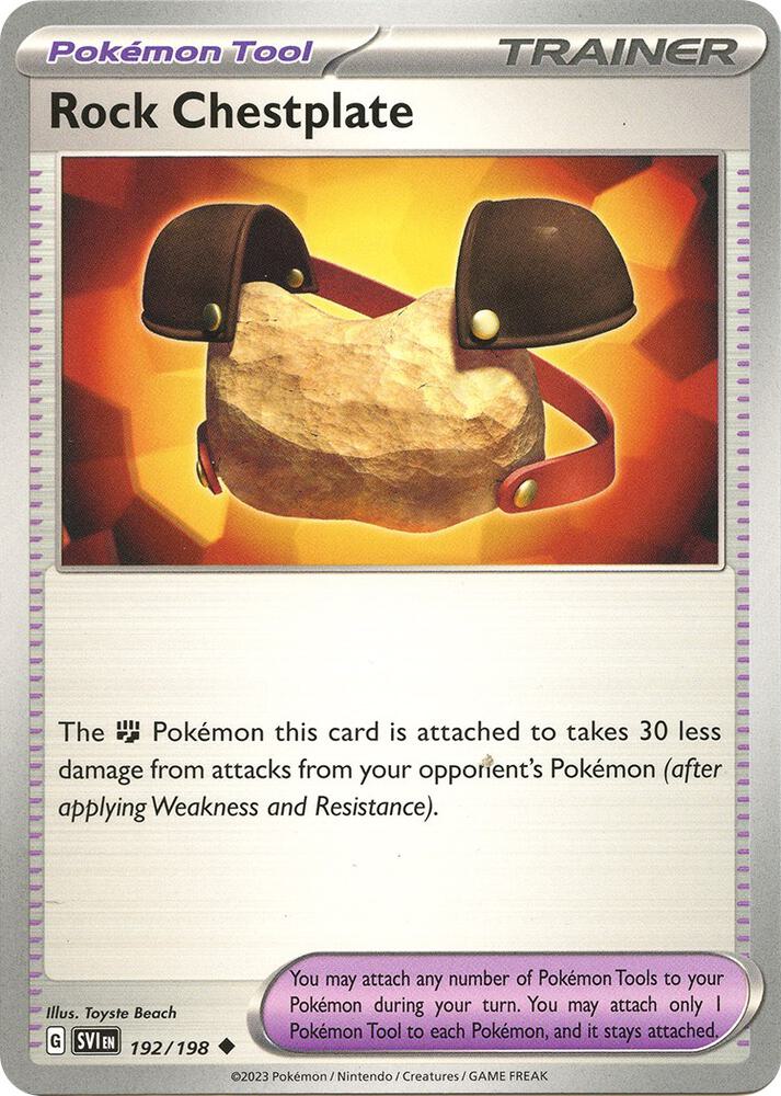 Rock Chestplate 192/198 card from SV01: Scarlet & Violet Base Set
